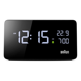 Braun BC20BEU Digital väckarklocka med USB-portar, svart